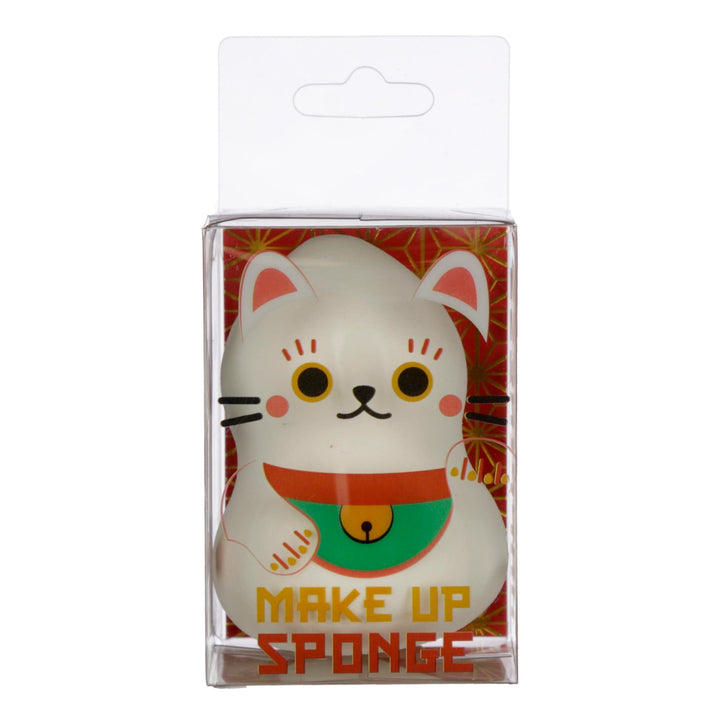 Puckator Maneki Neko Lucky Cat White Makeup Sponge Beauty Blenders - Mini Face Powder Puff Puffs - Make Up Sponges - Blender Blending Sponge Makeup Beauty Products Accessories For Women Teenage Girls