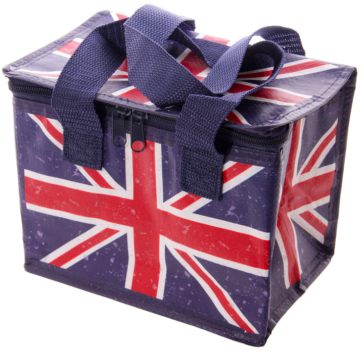 Puckator Woven Cool and Lunch Bag with Union Flag Design - Insulated Lunch Bag for Women Men Children - Lunch Box Bag for Work & School - Beach and Picnic Accessories - Childrens Lunch Box Cool Bags