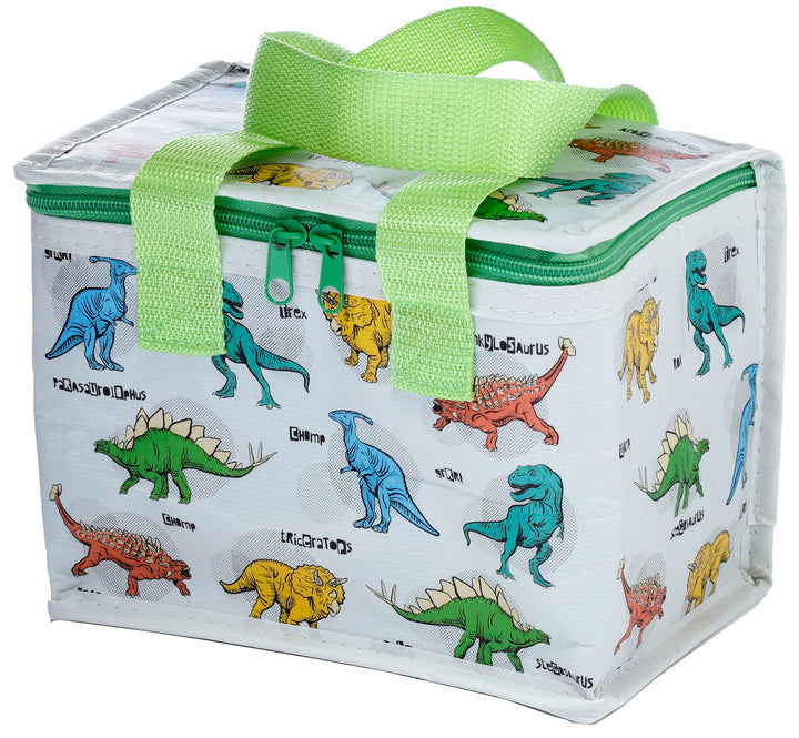 Puckator Cool Lunch Bag with Dinosauria Design Made Out of Recycled Plastic Bottles - Insulated Lunch Bag for Women Men Children - Lunch Box Bag for Work & School - Beach Picnic Accessories