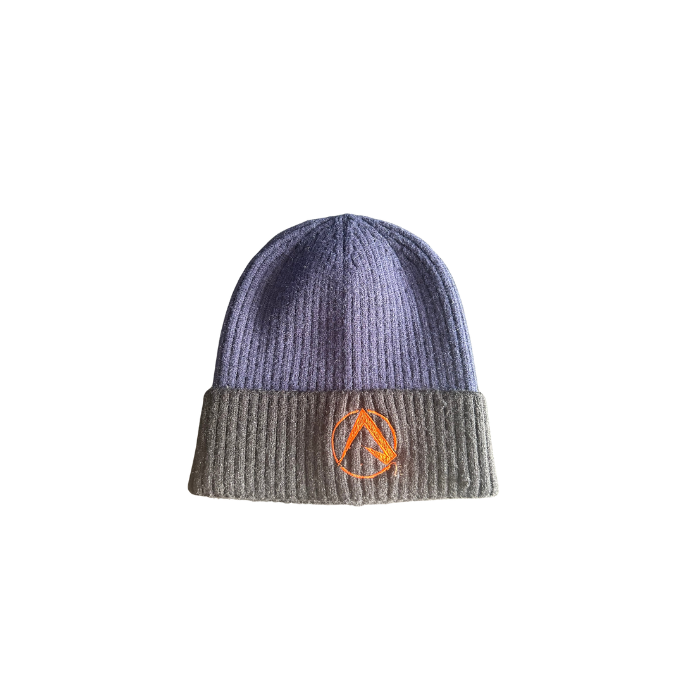 An Outdoor Life Navy Blue and Black Cuffed Beanie