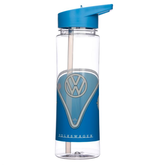 Shatterproof 550ml Water Bottle Volkswagen VW T1 Camper Bus Blue