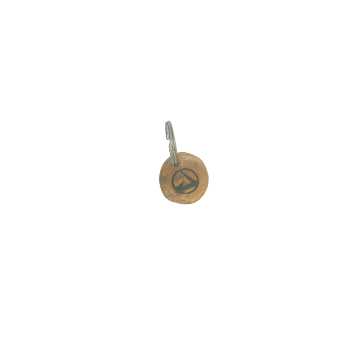 An Outdoor Life Branded Wooden Round Keyring